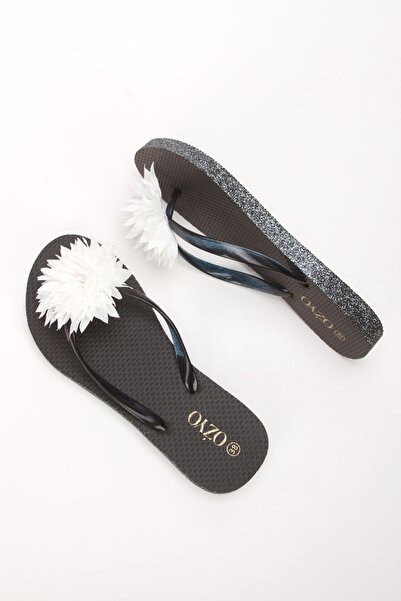 OZYO Havana White Floral Flip Flops