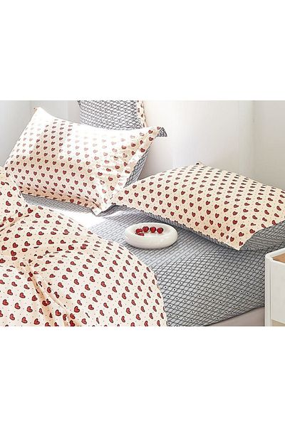 CHIRASO CHIRASO Linen, 100% Cotton, ELASTIC Sheet 180x200 cm, Duvet Sheet 200x230 cm, 2 Pillowcases