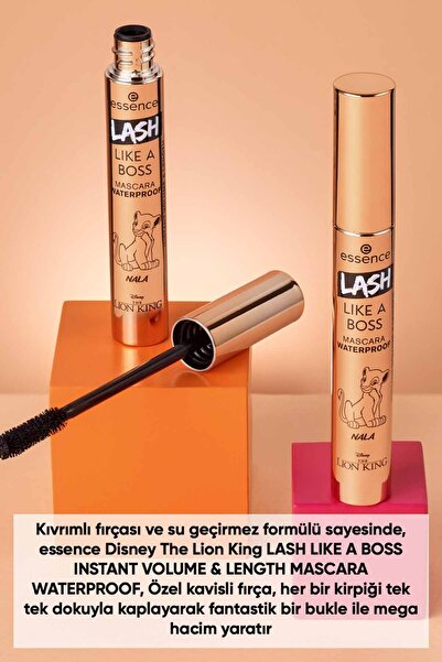 Essence Disney The Lion King Lash Lıke A Boss Anında Hacim Ve Uzunluk Etkili Suya Dayanıklı Maskara