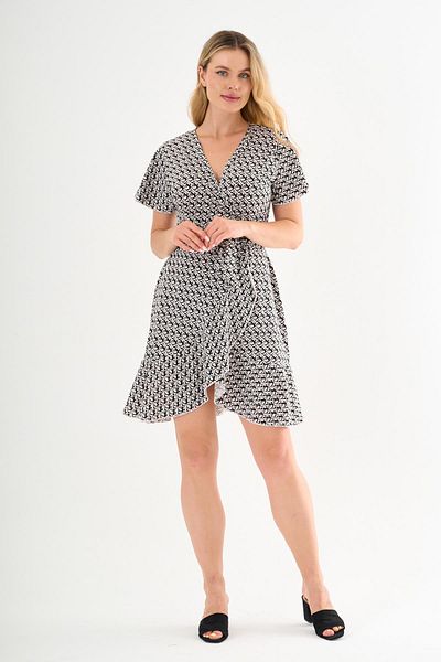 ALEXANDERGARDI Tie-Up Flounce Double Breasted Dress