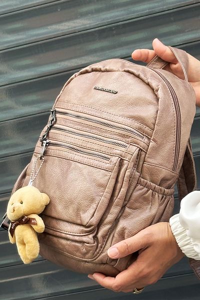 Just Polo Imported Washable Leather Backpack and School Bag
