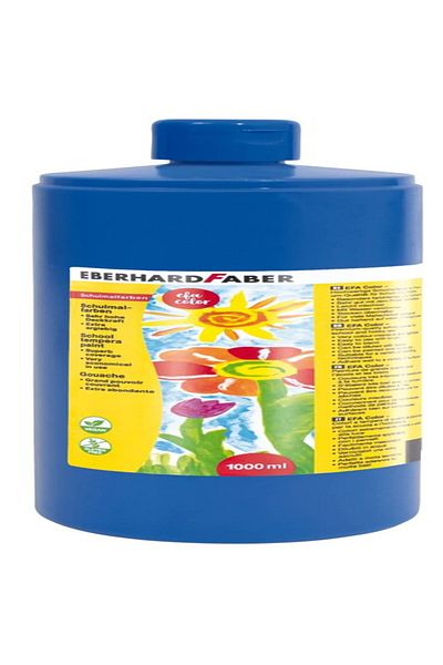 OEM Vopsea Tempera Albastră Eberhard Faber, Sticlă de 1000 ml, Solubilă în apă, Opacitate ridicată, Non-toxică