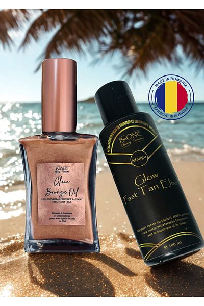 BeOne Cosmetics Set GLOW BeOne Cosmetics – accelerator de bronz (aroma mango) si ulei bronzant after (aroma caramel)