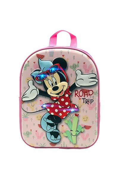 Disney Rucsac pentru copii, Minnie Mouse, Road Trip, roz 3D cu lumini