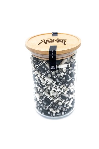OEM Set Filtre alb-negru cu carbune activ si celuloza Kailar Extra Slim 5,9mm in Borcan sticla, x500