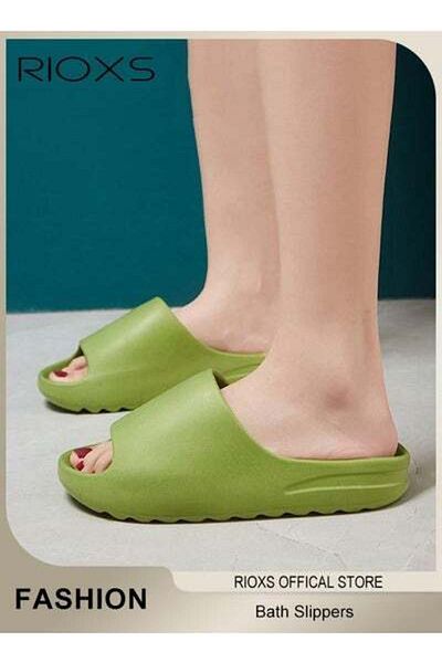 RIOXS Bath Slippers,Cloud Slides Slippers ,Comfy Pillow Slippers,Unisex Soft EVA Open Toe Shoes