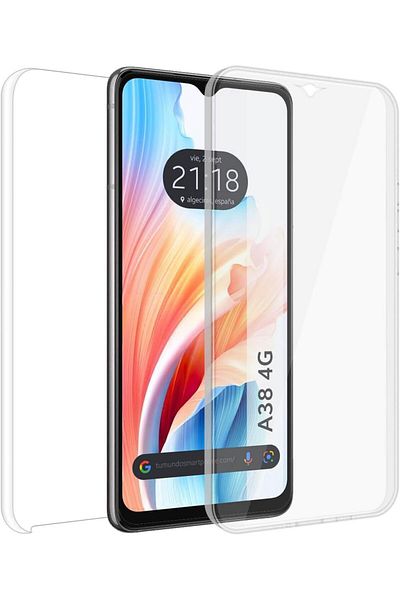 ALC MOBILE 360 case compatible with Oppo A38 4G - V2 Transparent front and back