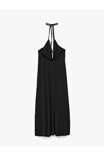 Koton Φόρεμα Crepe Fabric Slim Fit Halter Neck Midi μήκους
