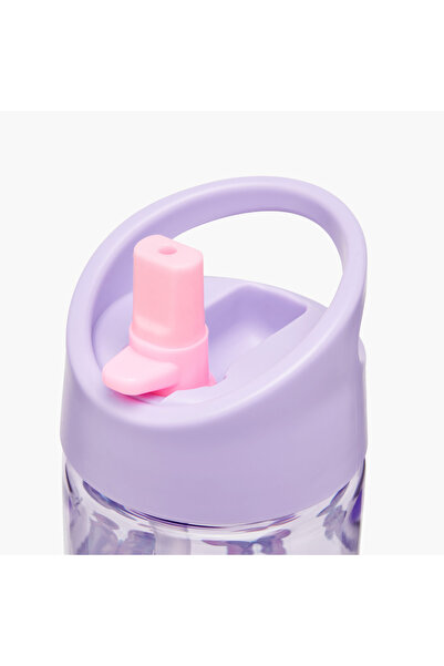 GLOO Butterfly Print Water Bottle with Straw - 420 ml