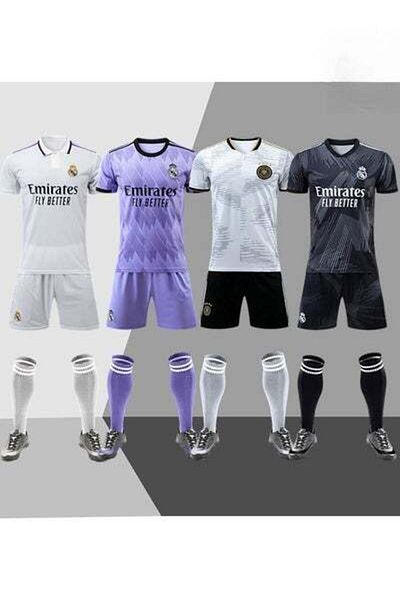 RIOXS Germany Home White Jersey Set Family Breathable Short-sleeved Shirts and Sportswear Uniforms