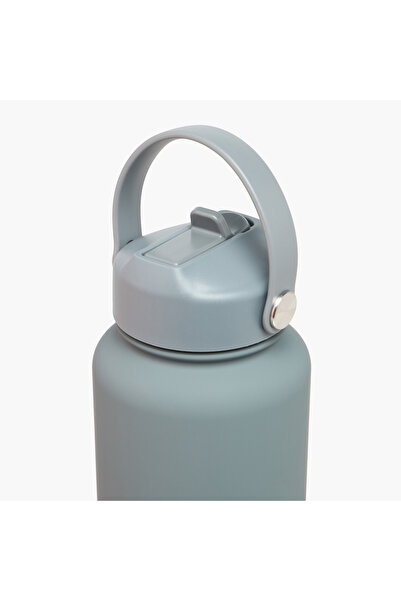 Lifestyle Solid Stainless Steel Sipper Water Bottle with Handle - 1 L