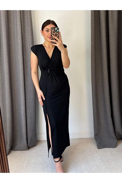 ROSSA Buckle Slit Dress