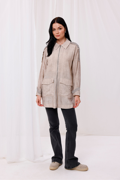 Jupe Women's Alis Cotton Fabric Embroidered Zippered Cap 9256