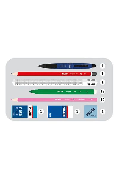 Milan Ninjutsu Red Double Pencil Case 19.5 x 13 x 5 cm