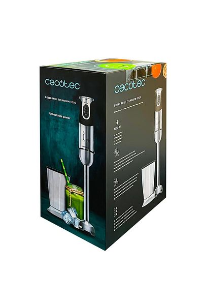 Perre Cecotec Powerful Titanium 1000 Hand Blender, 1000 W, 21 Speeds, SoftTouch