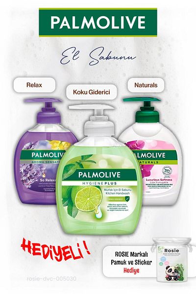 Palmolive 3-Pack Liquid Soap 300 ml Rosie Gift
