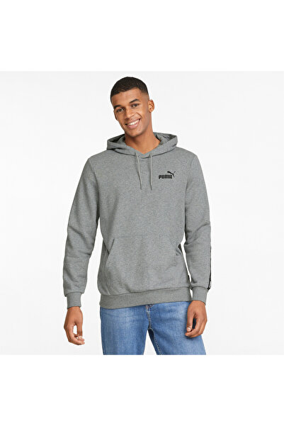 Puma Mens Essentials+ Tape Hoodie - Gray