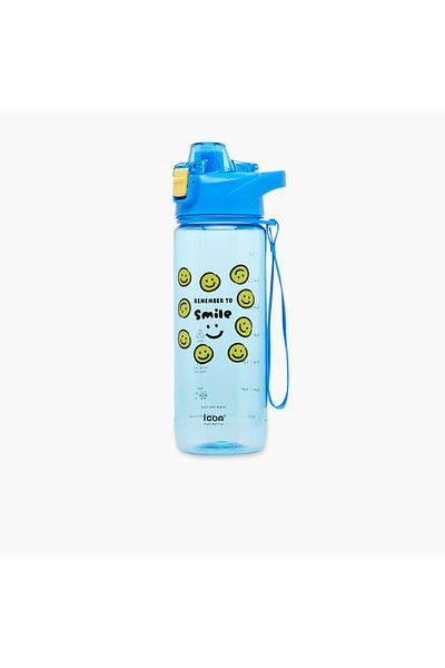 Icon زجاجة مياه خالية من مادة BPA بطبعة مبتسمة - 750 مل