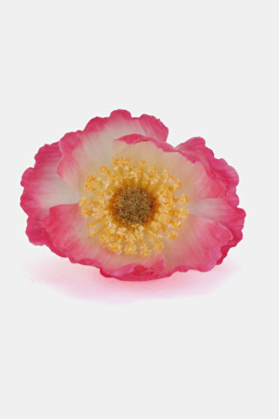 Floray Design El Yapımı Pembe Gelincik Çiçek Toka