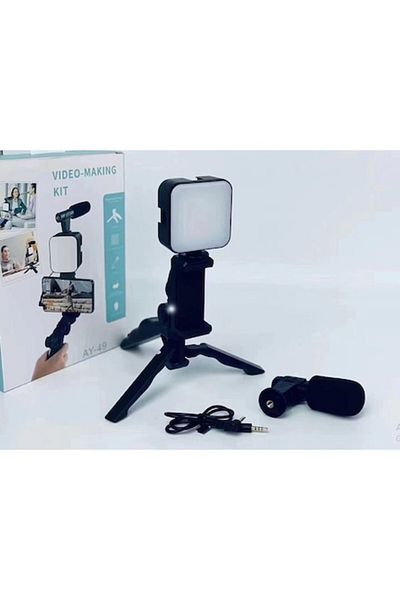 oemco Kit Vlogging KALEPO, Ideal Pentru Filmari Video, Youtube, TikTok, Trepied Universal, Compatibil Pent