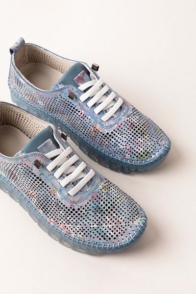 Gondol Genuine Leather Comfortable Flexible Light Sole Summer Shoes Kla.3623 Blue