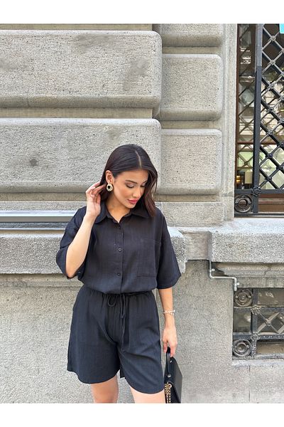 ikomteks Linen Lace Shorts Set