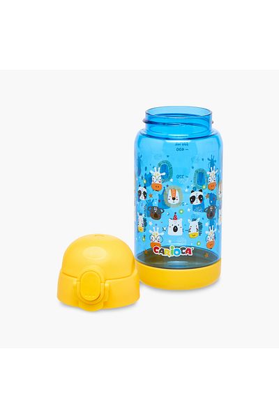 CARIOCA Animal Print Water Bottle with Flip Lid - 500 ml