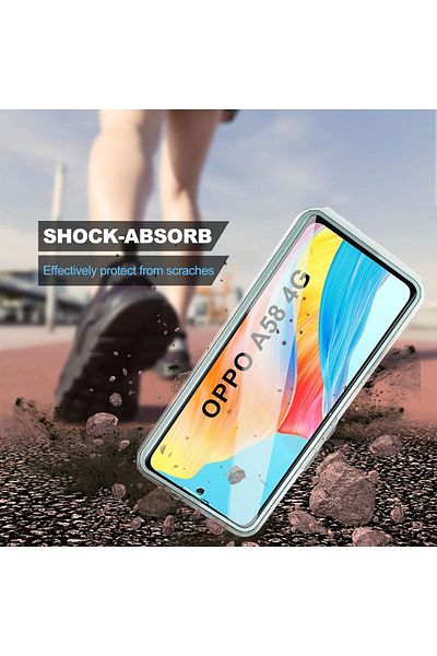 ALC MOBILE 360 case compatible with Oppo A58 4G - V2 Transparent front and back