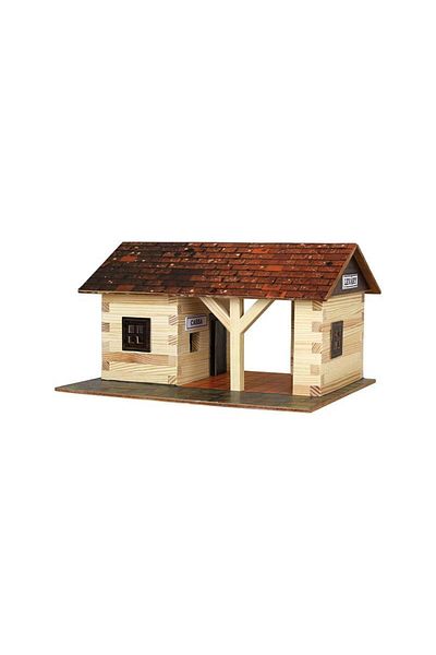 Walachia Model Architecture Construction Set Little Train Station, Walachia W11, 115 Wooden Pieces
