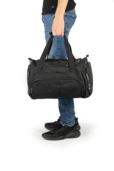 İMAKS Small Size 40 cm Crinkle / Clinkir Waterproof Sports Travel Gym Fitness Beach Bag Black 11-7C