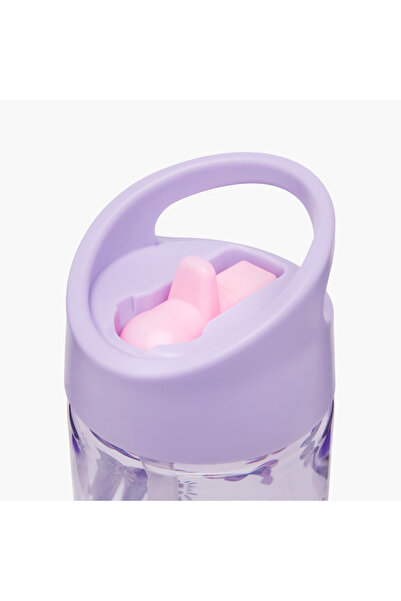 GLOO Butterfly Print Water Bottle with Straw - 420 ml