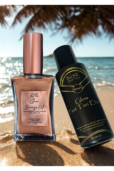 BeOne Cosmetics Set GLOW BeOne Cosmetics – accelerator de bronz (aroma mango) si ulei bronzant after (aroma caramel)