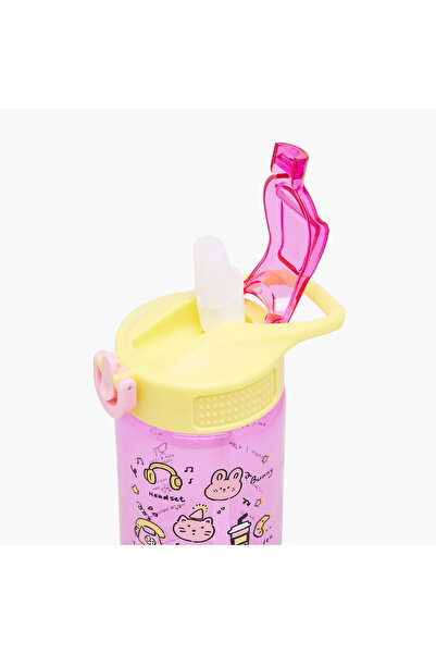 Icon Doodle Print Water Bottle - 500 ml