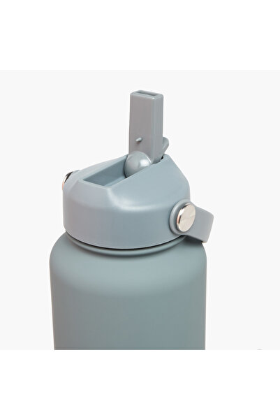 Lifestyle Solid Stainless Steel Sipper Water Bottle with Handle - 1 L