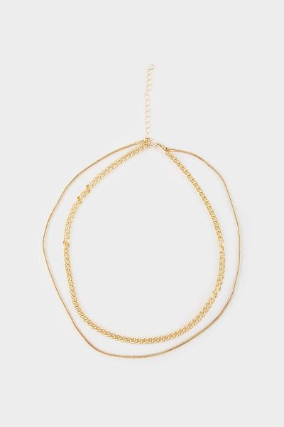 DeFacto Women's 2-Piece Gold Necklace F5994Axns