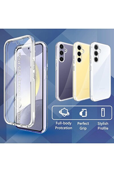 ALC MOBILE Husă mobilă 360 ALC, compatibilă cu Samsung Galaxy S25 Plus, V2 transparentă față+spate