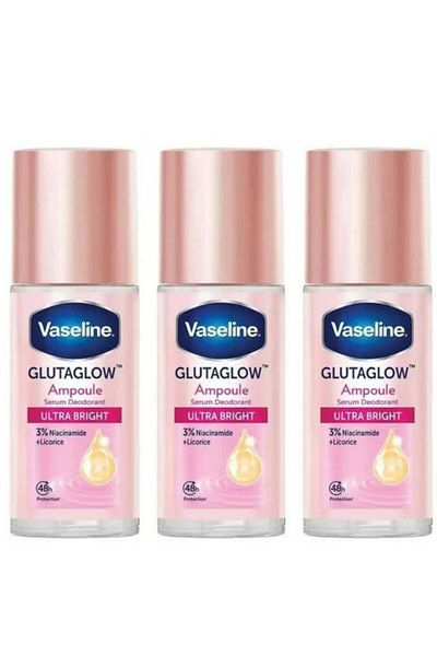 Vaseline Glutaglow Ultra Bright Ampoule Serum Deodorant 45 ML 3 Pcs