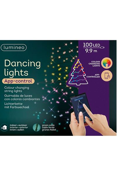 Twinkly Multicolor Bluetooth LED String Lights, 14.9m, 100 LEDs