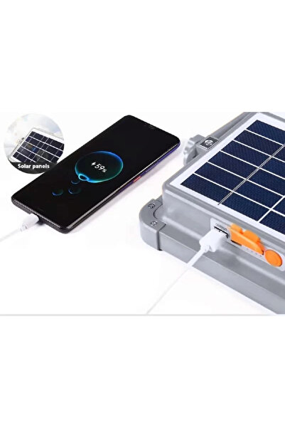 Cata CT-4698 Taşınabilir Solar Projektör IP65 Güneş Enerjili 3 Renk Modu Dimmerli ve Şarjlı LED Işık