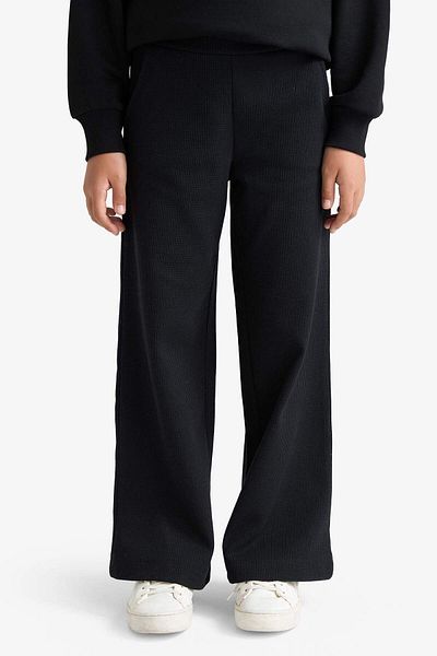 DeFacto Girls Wide Leg Waffle Wide Leg Pants with Pockets E8293A825Au