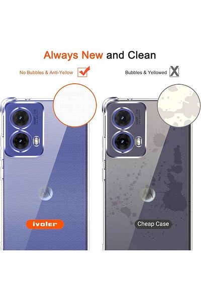 ALC MOBILE Anti-shock, transparent case compatible with Motorola Moto G85
