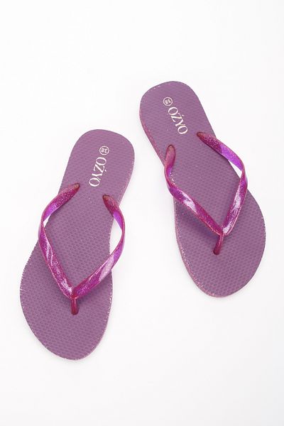 OZYO Havana Purple Glitter Flip Flops