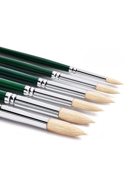 Fuumuui Set of 6 Fuumuui toothpicks, metal/wood, green/silver