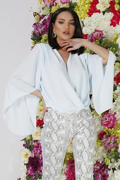 Atmosphere Fashion Body din voal albastru-cel