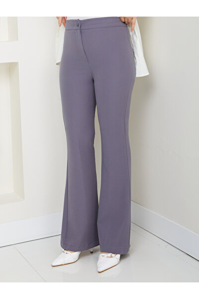 Moda İncir Spanish Cuff Trousers with Elastic Waist