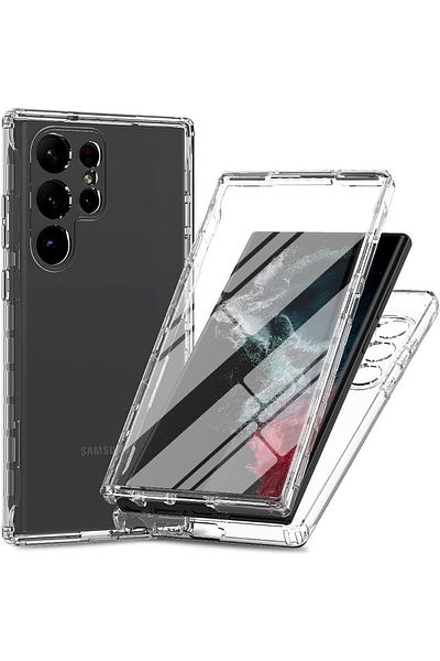 ALC MOBILE 360 Case, compatible with Samsung Galaxy S24 Ultra, V2 Transparent front+back