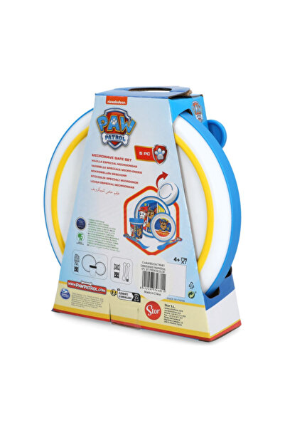 Stor 5-Piece Microwave Safe Plastic Premium Bicolor Paw Patrol Dinnerware Set