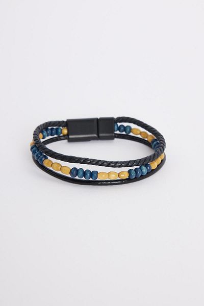 Tudors Men's Genuine Leather Bracelet