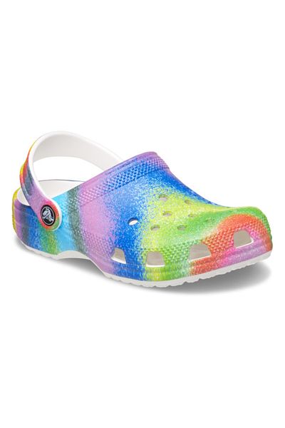 Crocs Saboti Crocs Classic Spray Dye Clog Kids 33-34 EU - J2 US Alb - White/Multi