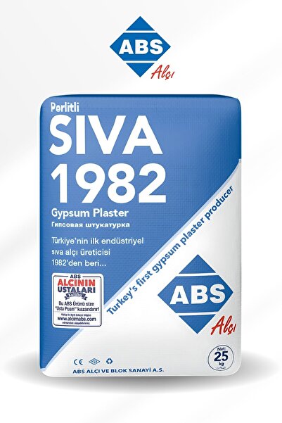 ABS Perlitli Sıva Alçı 1 Kg Beyaz | Dayanıklı ve Uzun Ömürlü Kolay Uygulanabilir Tamir ve Dolgu
